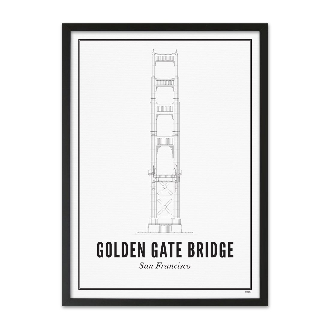 Poster von San Francisco - Golden Gate Bridge | WIJCK.